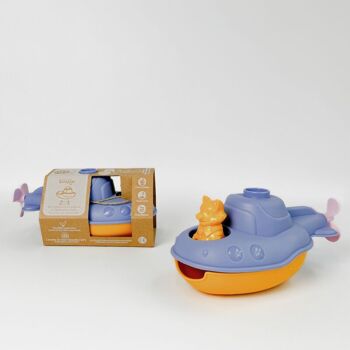 Le Jouet Simple, Sous-Marins 2-en-1 et Figurine, Jouets Éducatif pour Le Bain & La Plage, Fabriqués en France, 100% Plastique Recyclé et Recyclable, Lavables Lave-vaisselle, Cadeau Enfants Filles et Garçons Dès 1 An, Assortiment 11