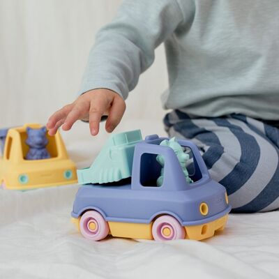 Jouet véhicule, Camion Pompier avec figurine, Made in France en plastique recyclé, Cadeau 1-5 ans, Pâques