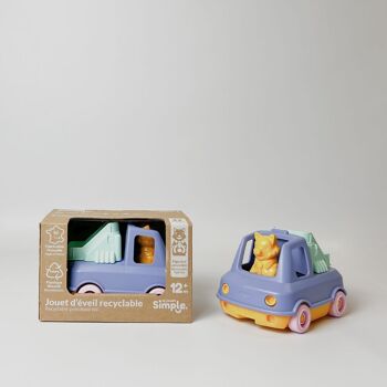 Jouet véhicule, Camion Pompier avec figurine, Made in France en plastique recyclé, Cadeau 1-5 ans, Pâques 2