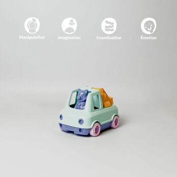 Jouet véhicule, Camion Pompier avec figurine, Made in France en plastique recyclé, Cadeau 1-5 ans, Pâques 6