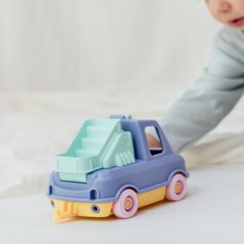 Jouet véhicule, Camion Pompier avec figurine, Made in France en plastique recyclé, Cadeau 1-5 ans, Pâques 10