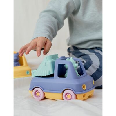 Le Jouet Simple, Camion Pompier et Figurine, Fabriqué en France, 100% en Plastique Recyclé et Recyclable, Lavable au Lave-vaisselle, Cadeau Enfant Fille et Garçon Dès 1 An, Jouet Éducatif pour la Plage