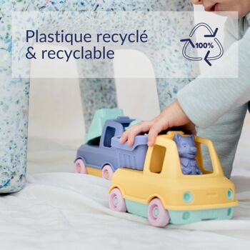 Jouet de plage en plastique recyclé, Camion Benne avec figurine, Made in France, Cadeau bébés et enfants 1-5 ans 2