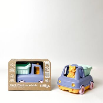 Jouet de plage en plastique recyclé, Camion Benne avec figurine, Made in France, Cadeau bébés et enfants 1-5 ans 8