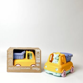 Jouet de plage en plastique recyclé, Camion Benne avec figurine, Made in France, Cadeau bébés et enfants 1-5 ans 9