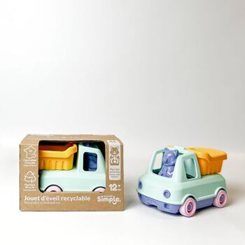 Jouet de plage en plastique recyclé, Camion Benne avec figurine, Made in France, Cadeau bébés et enfants 1-5 ans 10