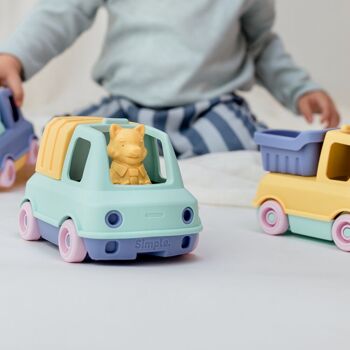 Jouet véhicule, Camion Poubelle avec figurine, Made in France en plastique recyclé, Cadeau 1-5 ans, Pâques 7