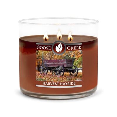 Harvest Hayride Goose Creek Candle® Große 3-Docht-Kerze