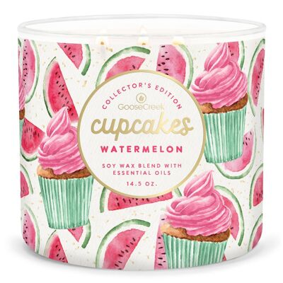Watermelon Cupcake Goose Creek Candle® Candela grande a 3 stoppini