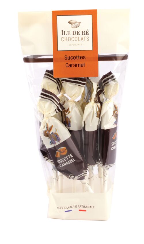 CARAMEL - Sachet Sucettes par 8 110g