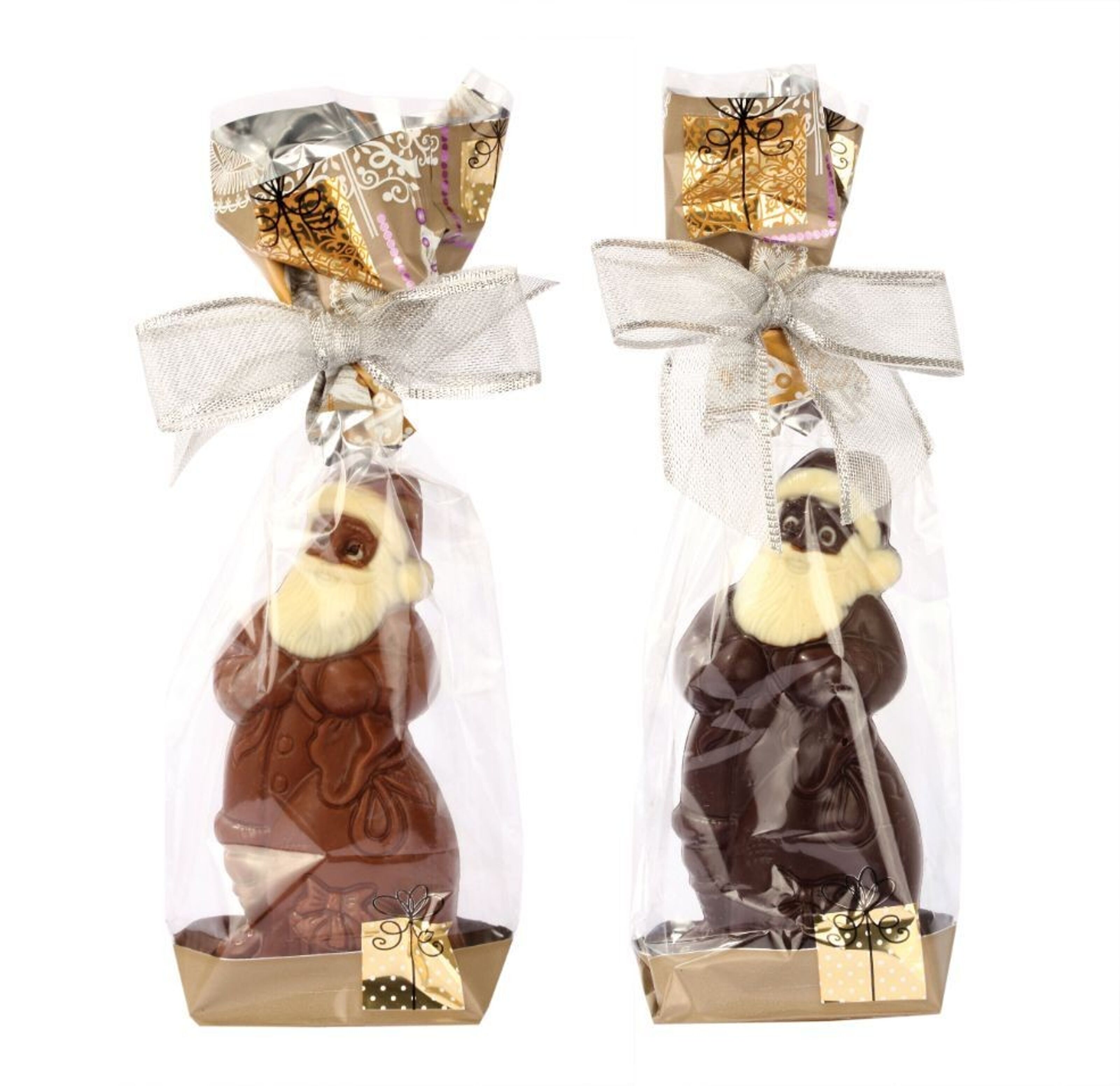 Père Noël et sa hotte (Lait/noir) - Chocolats DeNeuville