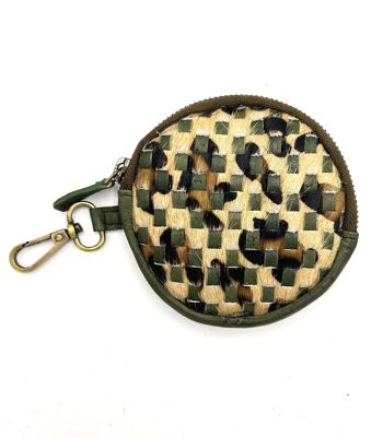 Porte-monnaie détachable en cuir véritable avec porte-clés, art. LE405.422 18