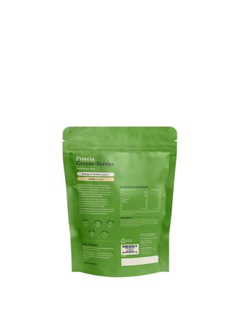 Protéines Vertes et Baies - 300g (10 portions) - Vanille Caramel 2