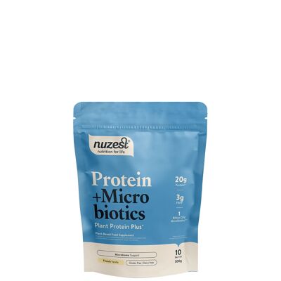 Proteína más microbiótica - 300g (10 porciones) - Vainilla Francesa