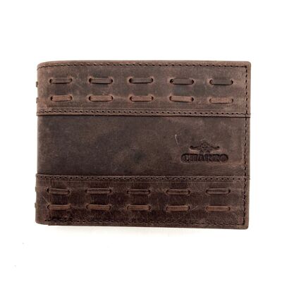 Genuine leather wallet, Brand Charro, Vintage effect, art. HU-11123