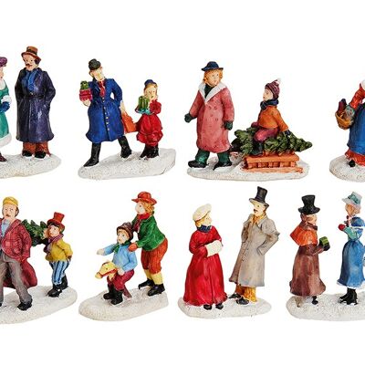 Miniature poly Christmas figures