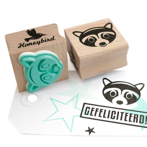 Raccoon Face Stamp - Adorable Woodland Creature
