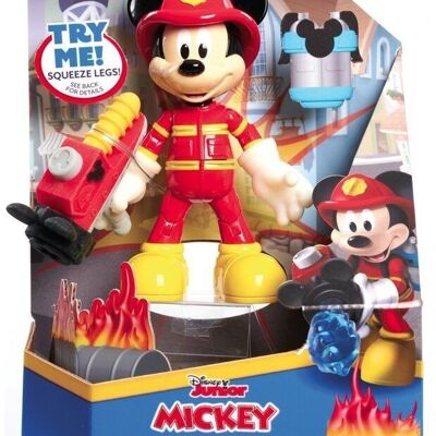 Figura Mickey Bombero 15 Cm y Accesorios