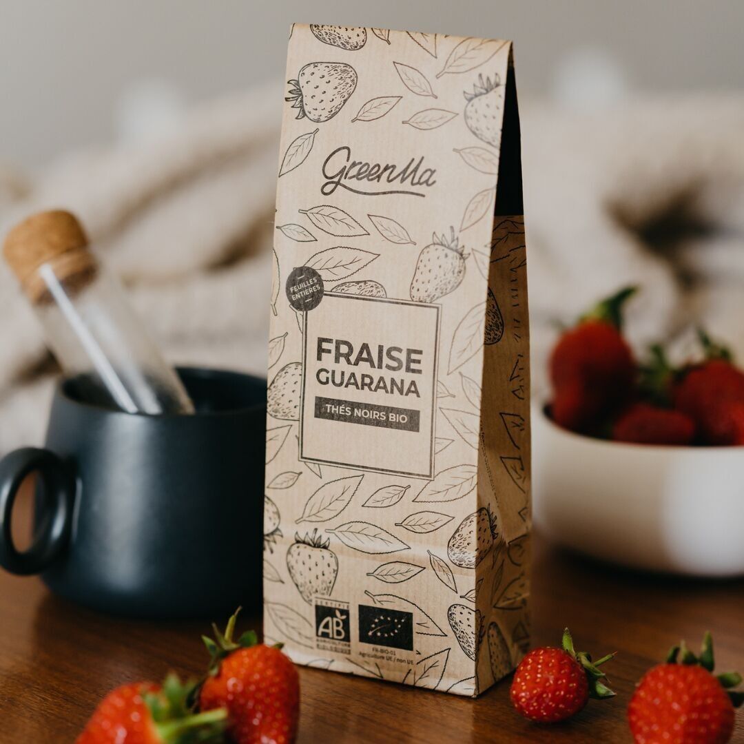 Tè nero biologico - GUARANA ALLA FRAGOLA