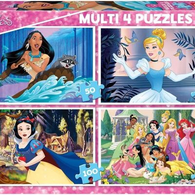 Puzzle 4 in 1 delle Principesse Disney