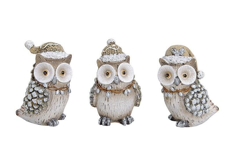 Gufo invernale bianco in poly