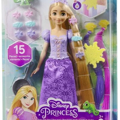 Muñeca de pelo de princesa Rapunzel