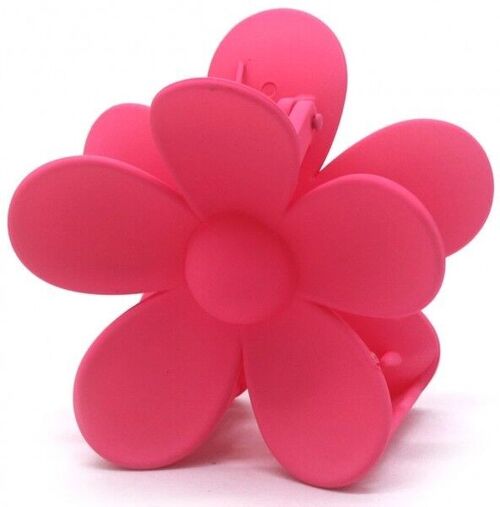 X-N6.1 H643-001F Hair Clip Flower 7cm Pink