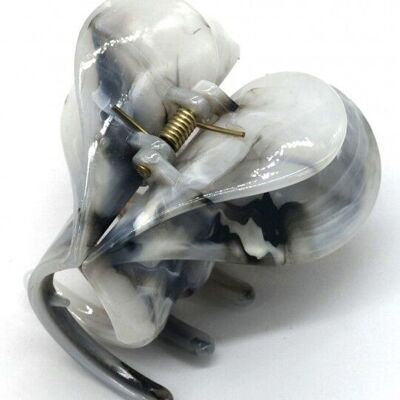 X-F1.1 H001-004 No.4 Hair Claw Heart 6cm Grey