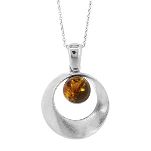 Pendentif classique Amber Twist Matt avec chaîne trace de 18 po et boîte de présentation