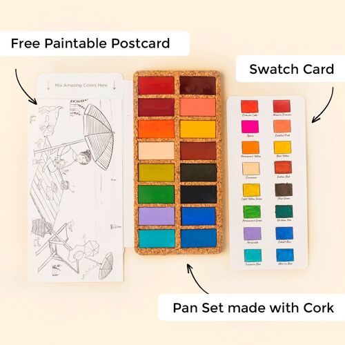 Viviva Pans - Spring Pan Set - 16 Watercolors