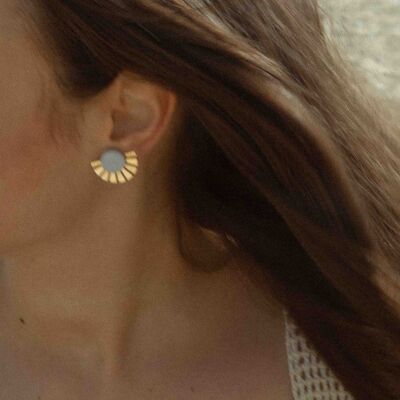 Pendientes Hathor lila