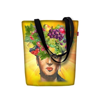 Frutta Shoulder Bag In Canvas Sunny Line Bertoni