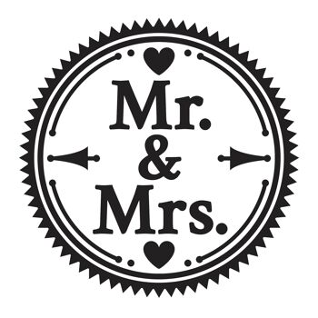 Chérissez vos moments avec notre tampon de mariage en bois Mr. & Mrs. 2