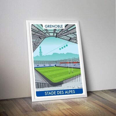 Cartel de rugby del estadio del FC GRENOBLE