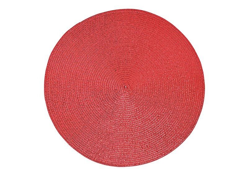 Set de table en plastique rouge Ø38cm