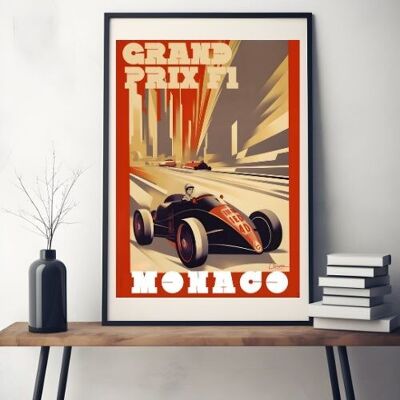 Grand prix MONACO I Formule1 I F1 I Affiche voiture