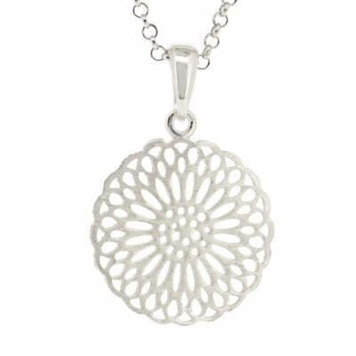 Sterling Silver Geometric with 18" Trace Chain and Presentation Box