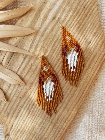 Boucles d'oreilles Gnou terracotta 1