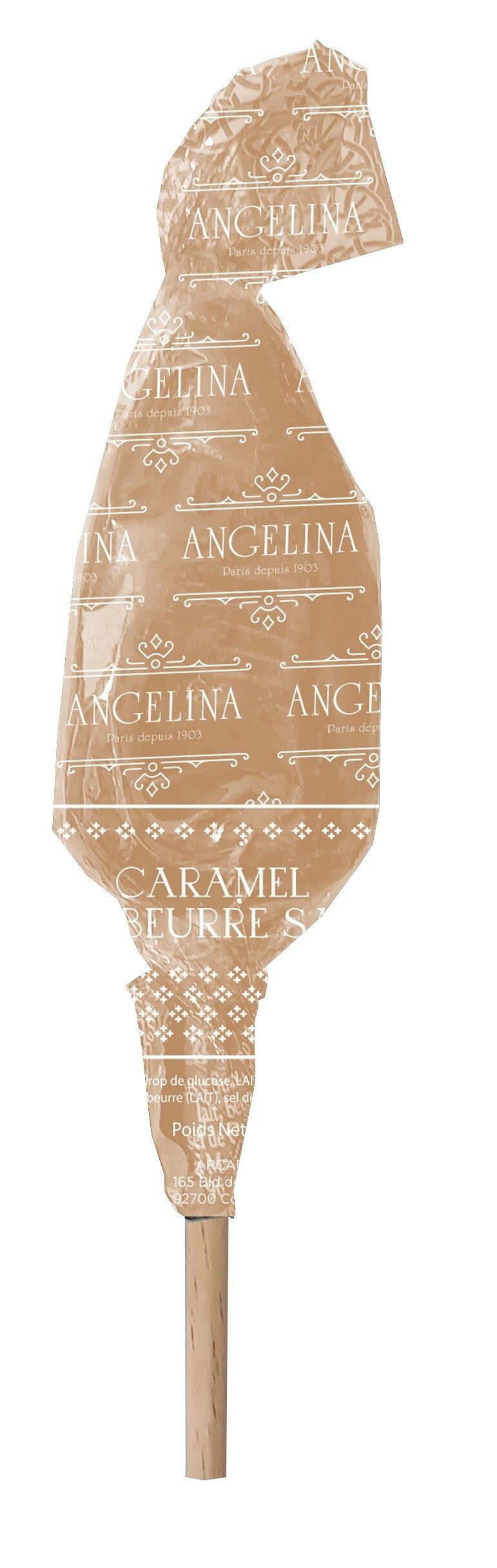 Loose caramel lollipops, box of 1.5kg Angelina-Angelina