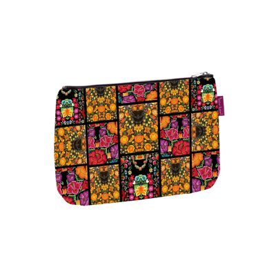 Pochette Frida Flowers aus Canvas Linea Solo Bertoni