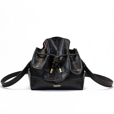 Croc Croc 1 Leather Bucket Bag - Leather Strap