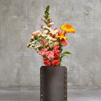 Leather vase - Bauhaus Stellar S Stone