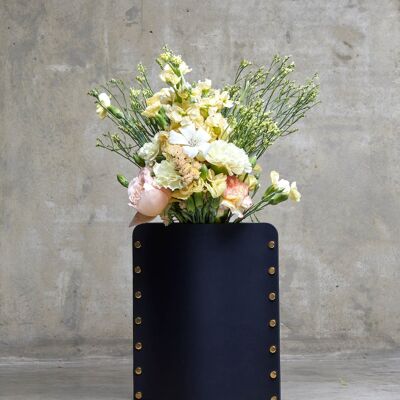 Leather vase - Bauhaus Stellar Minuit