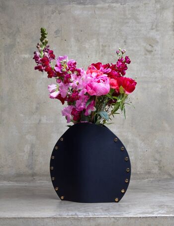 Vase en cuir - Moon Stellar Minuit 1