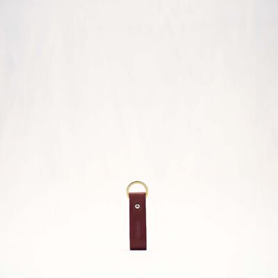 Leather key ring L - Hazelnut