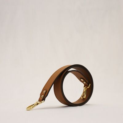 GOLD leather shoulder strap