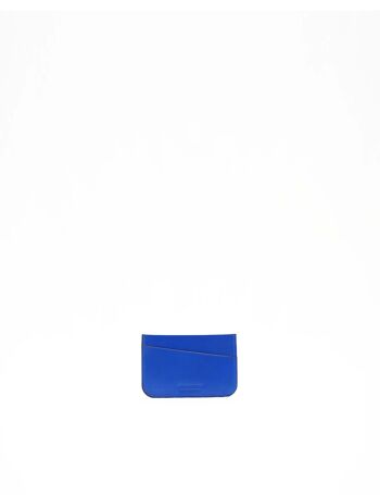 Porte-Cartes en cuir DIAGONAL Bleu électrique 1