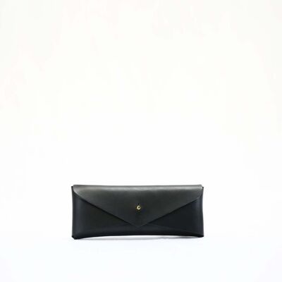 Leather glasses case - Black