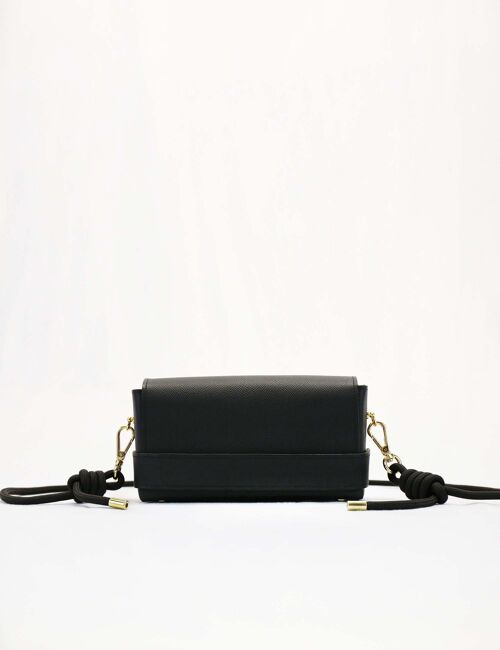 Sac Crossbody en cuir - GUMI KAWAÏ NOIR