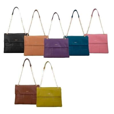 Women's Synthetic Shoulder Bag with Multi-compartments